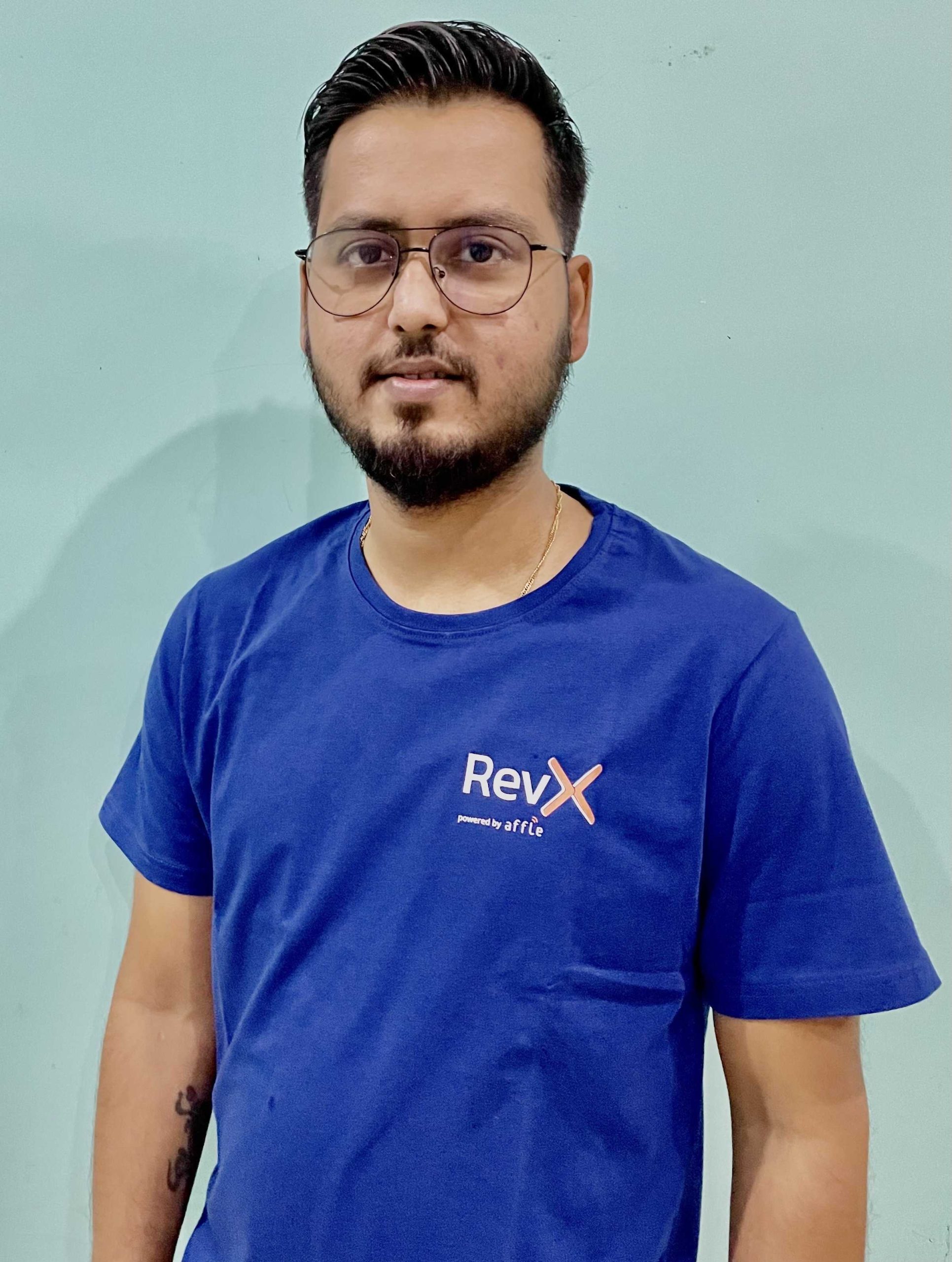 A picture of the product head at RevX, Partha Kataky