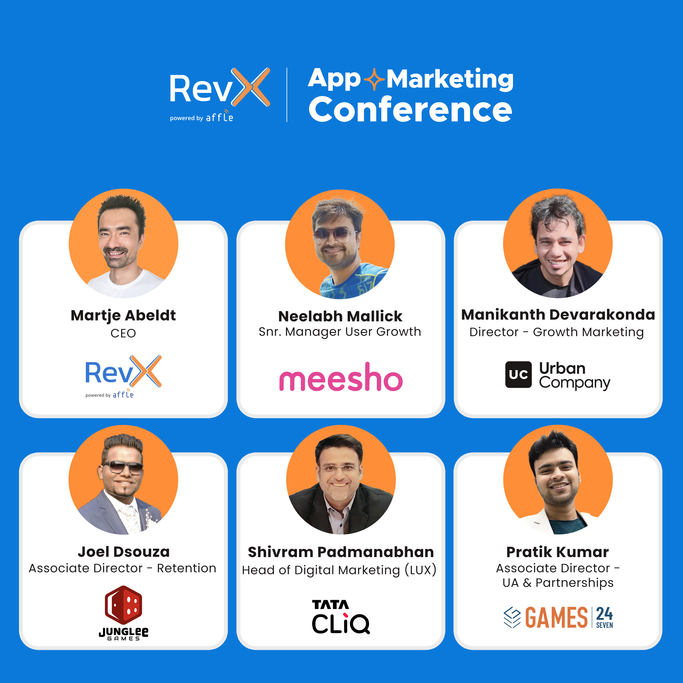 An overview of the panelists at the App Marketing Conference 